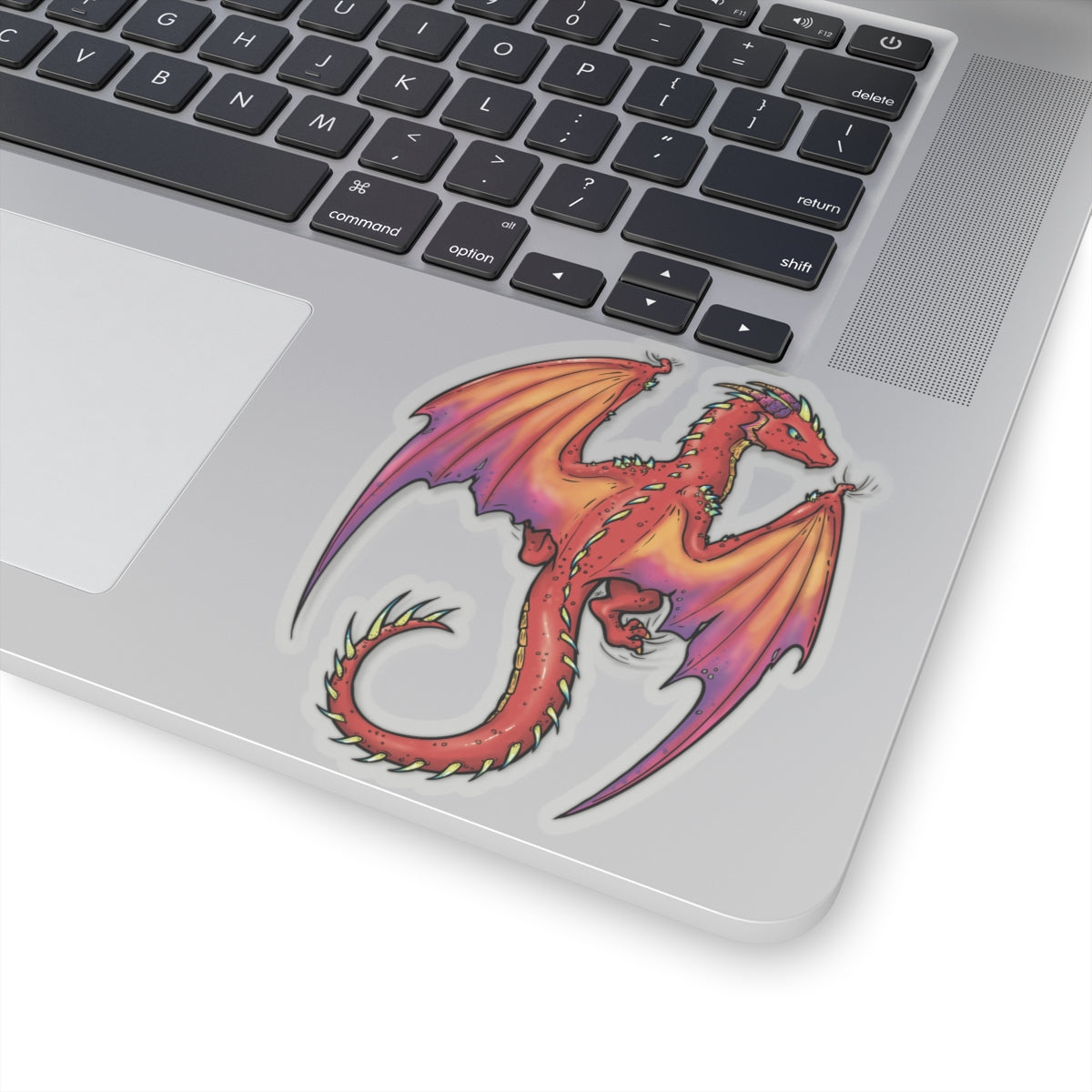 "Dragon (Red)" - Kiss-Cut Stickers (Multiple Sizes)