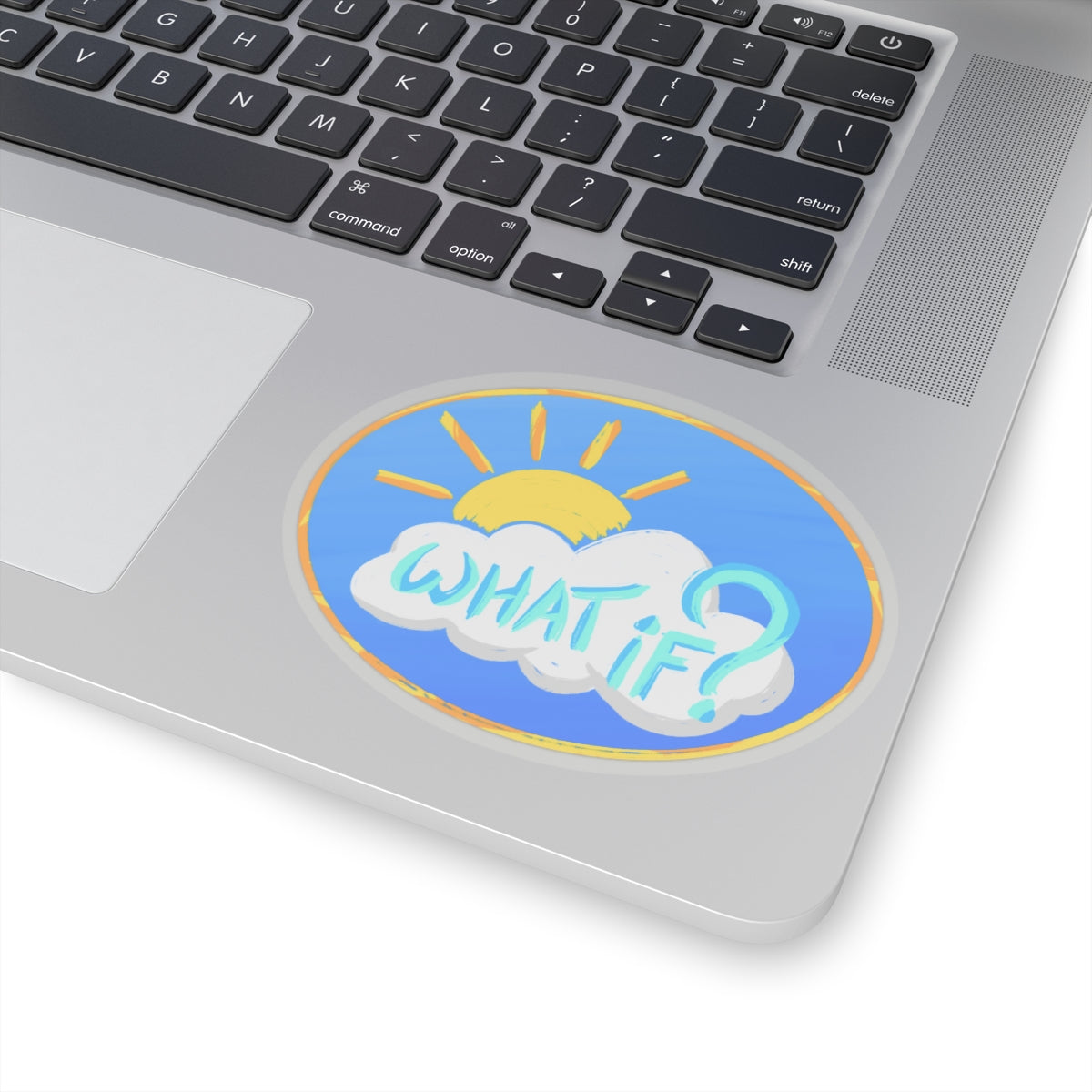 "What if" Circle - Kiss-Cut Stickers