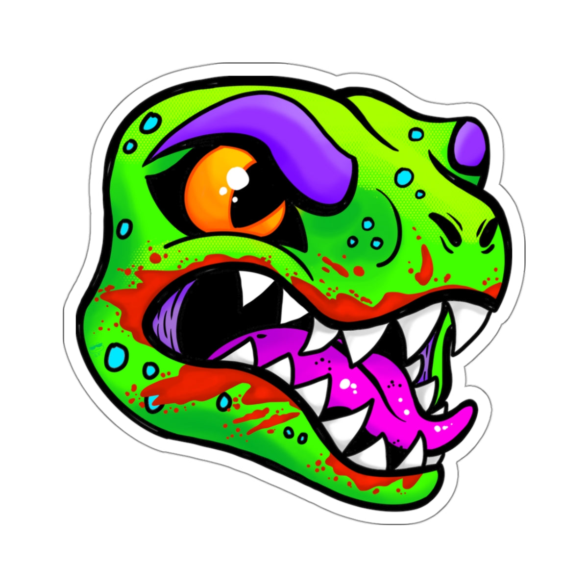 "Dino" - Kiss-Cut Stickers (Multiple Sizes)