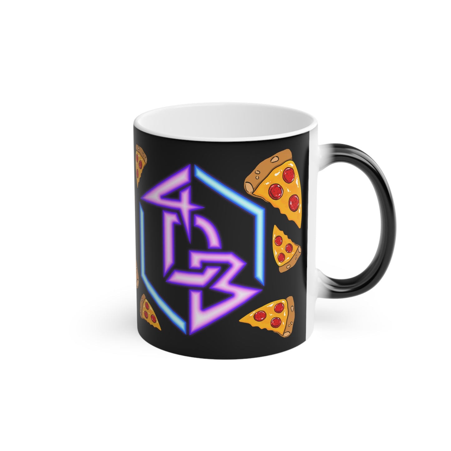 The Official 4DavidBlue Stream MAGIC PIZZA MUG! - Black 11oz