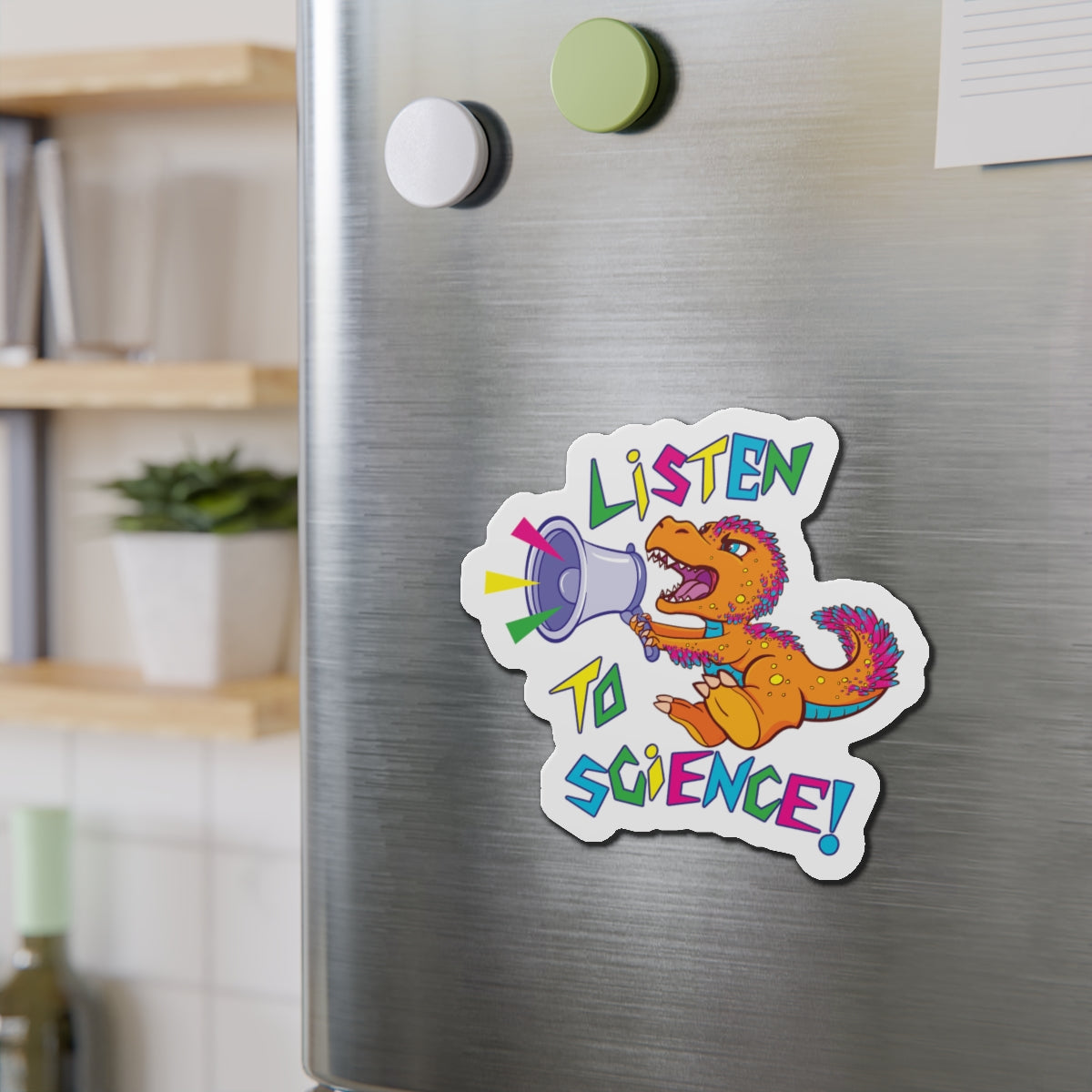 "Science!" Button Magnet, Round