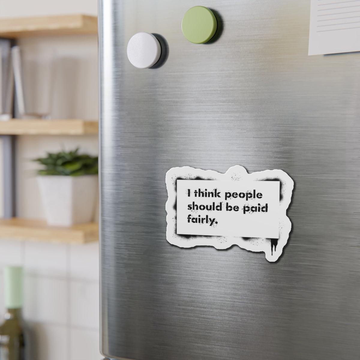 "Fair Pay" Button Magnet, Round