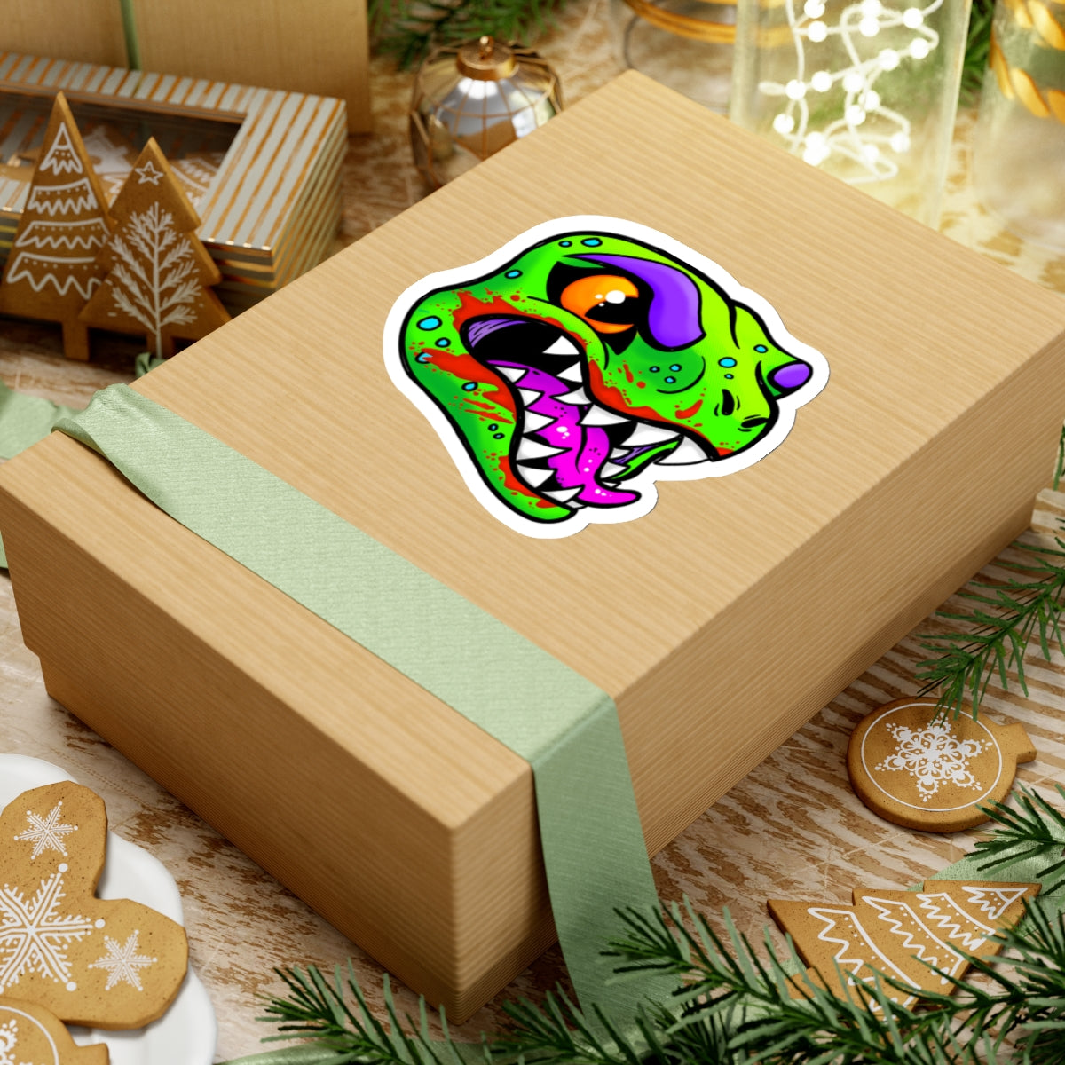 "Dino" - Kiss-Cut Stickers (Multiple Sizes)