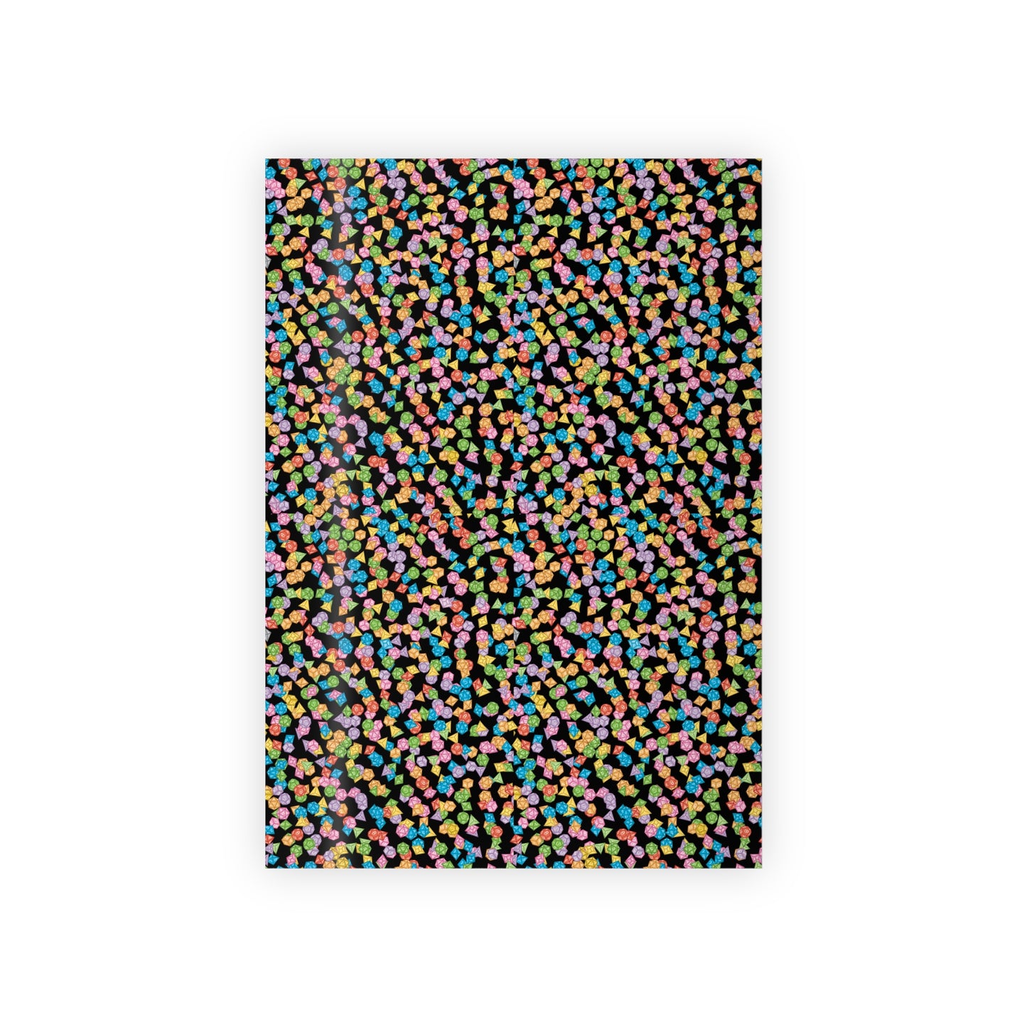 "Mega Dice Wrap" in Black - Wrapping Paper (2 sizes)
