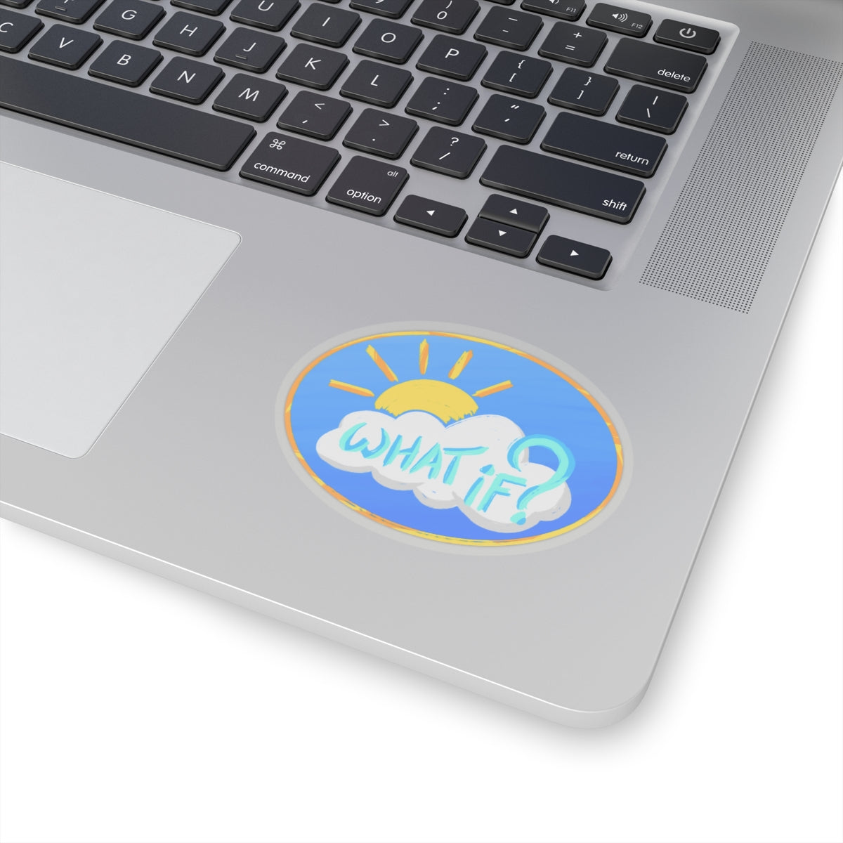 "What if" Circle - Kiss-Cut Stickers