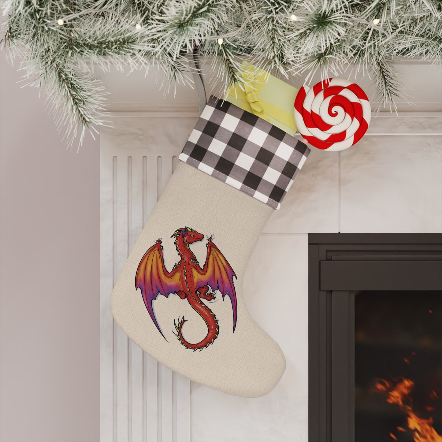 "Dragon (Red)" - Christmas Stocking