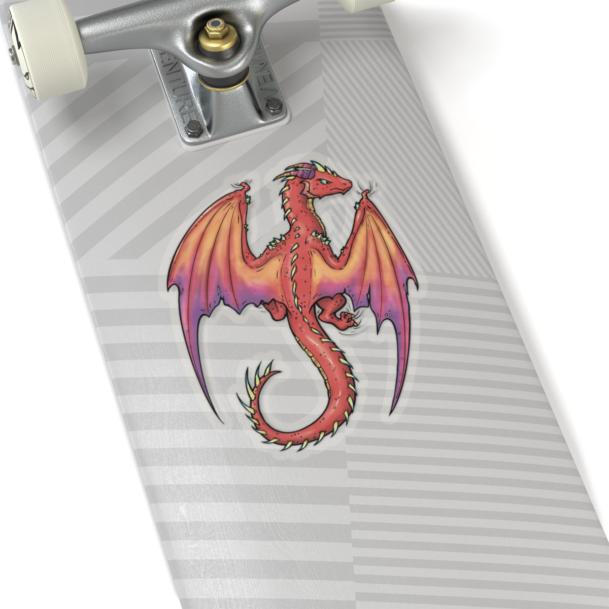 "Dragon (Red)" - Kiss-Cut Stickers (Multiple Sizes)