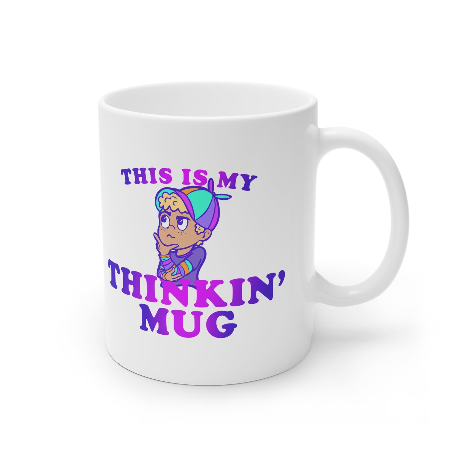 "Thinkin' Mug" Kid - Ceramic Mugs (11oz/15oz/20oz)
