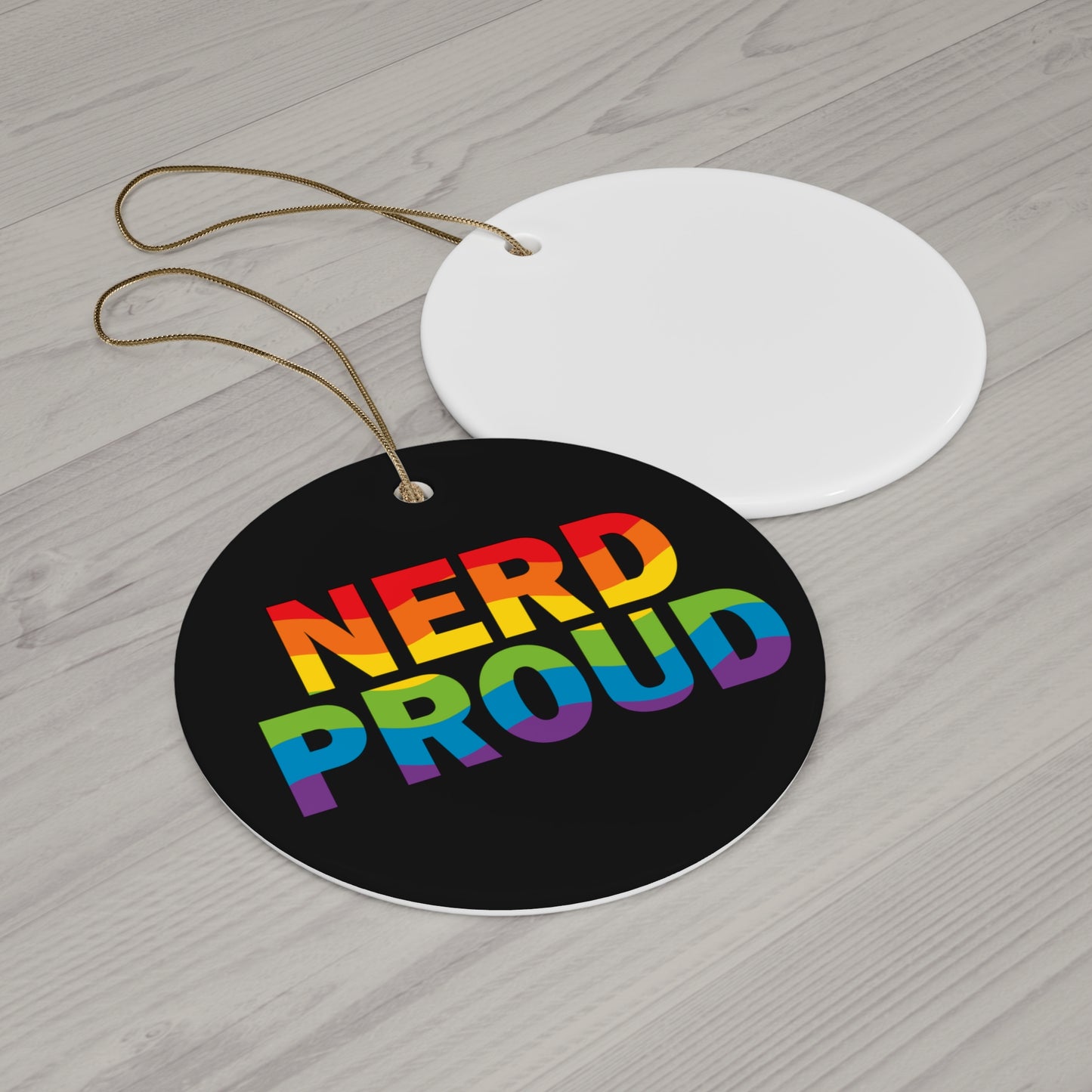 "Nerd Proud" - Ceramic Ornament