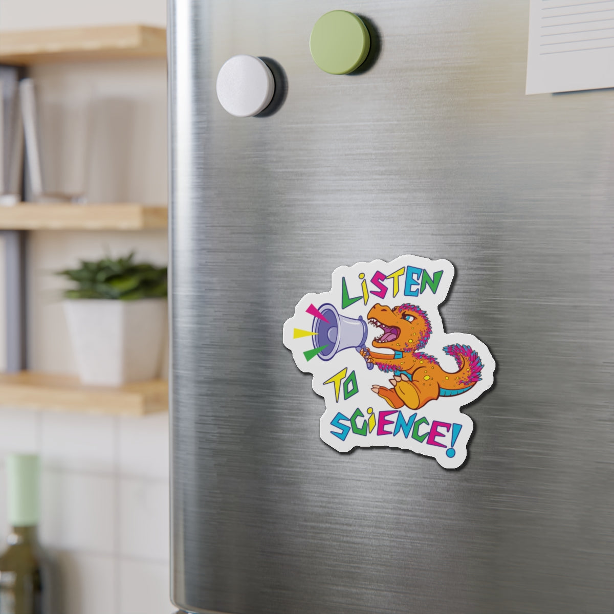 "Science!" Button Magnet, Round