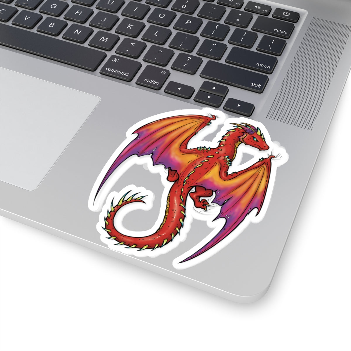 "Dragon (Red)" - Kiss-Cut Stickers (Multiple Sizes)