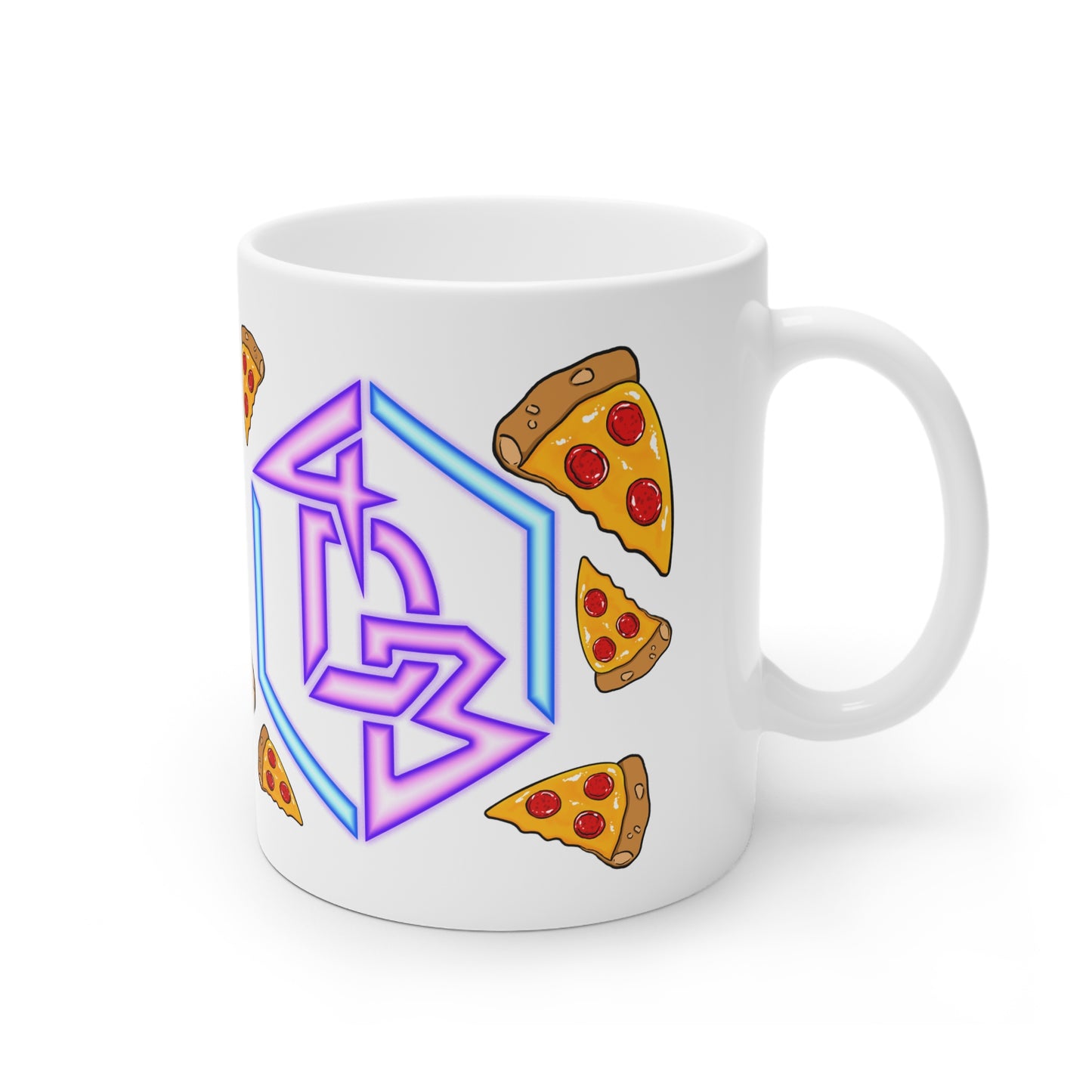 The Official 4DavidBlue Stream PIZZA MUG! - White (11oz/15oz/20oz)