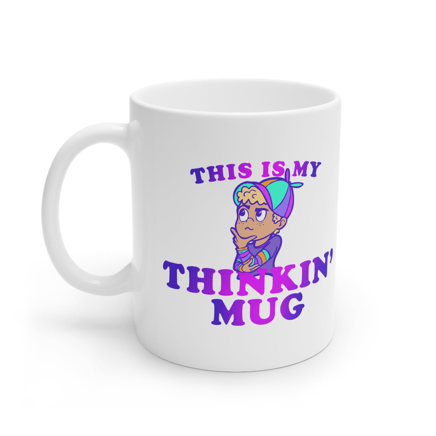 "Thinkin' Mug" Kid - Ceramic Mugs (11oz/15oz/20oz)
