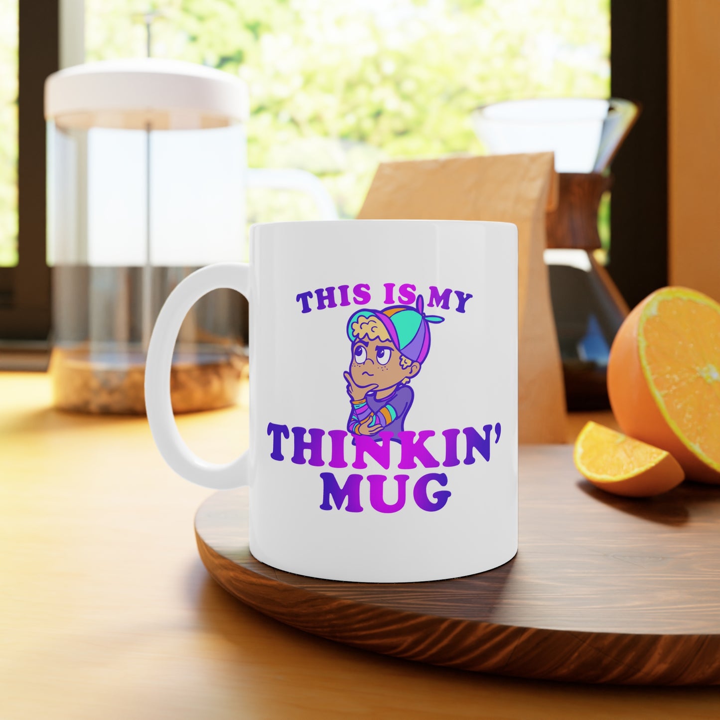 "Thinkin' Mug" Kid - Ceramic Mugs (11oz/15oz/20oz)