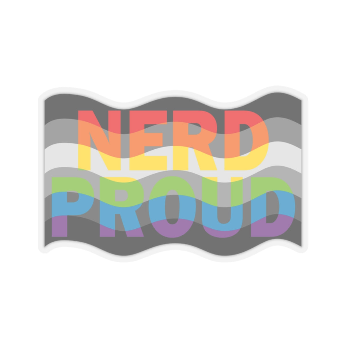 "Nerd Proud" Color Flag - Kiss-Cut Stickers