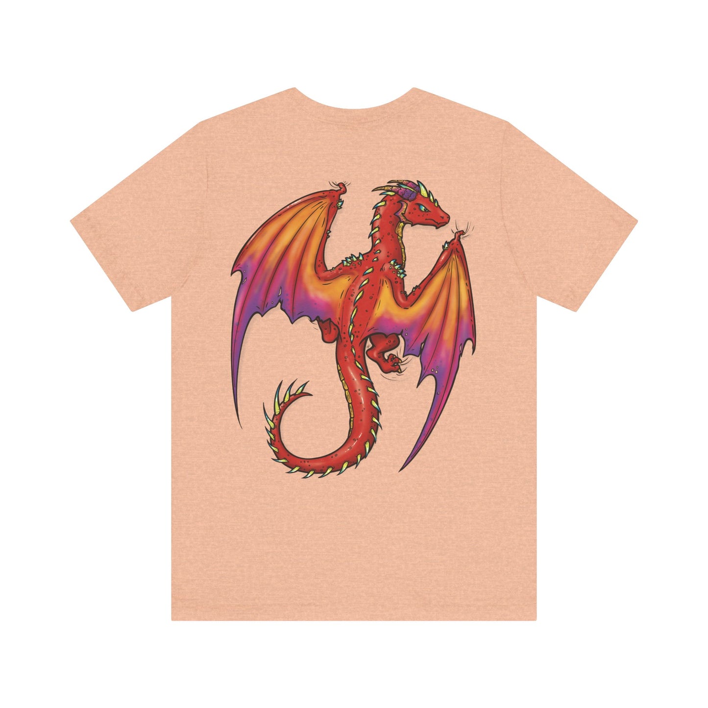 "Dragon Buddy Back (Red)" - Unisex Jersey Short Sleeve Tee (Multiple Color Options)