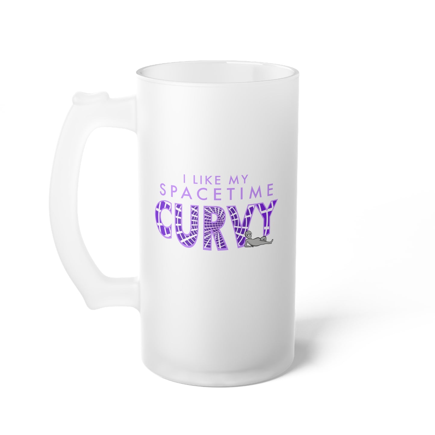 "Spacetime" - Frosted Glass Beer Mug