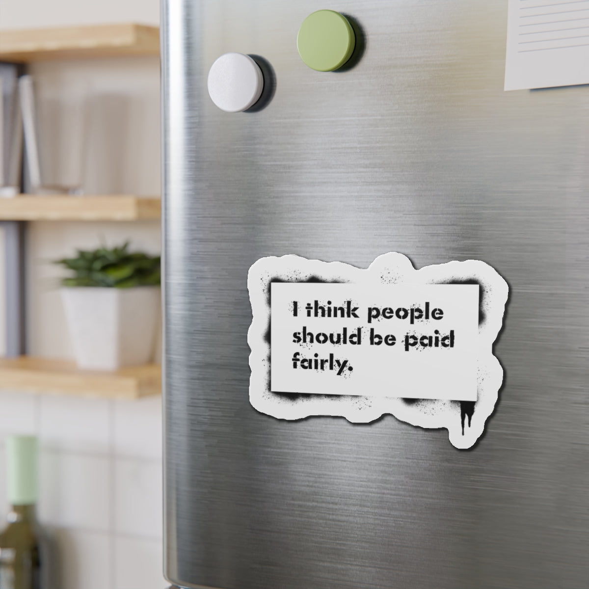 "Fair Pay" Button Magnet, Round