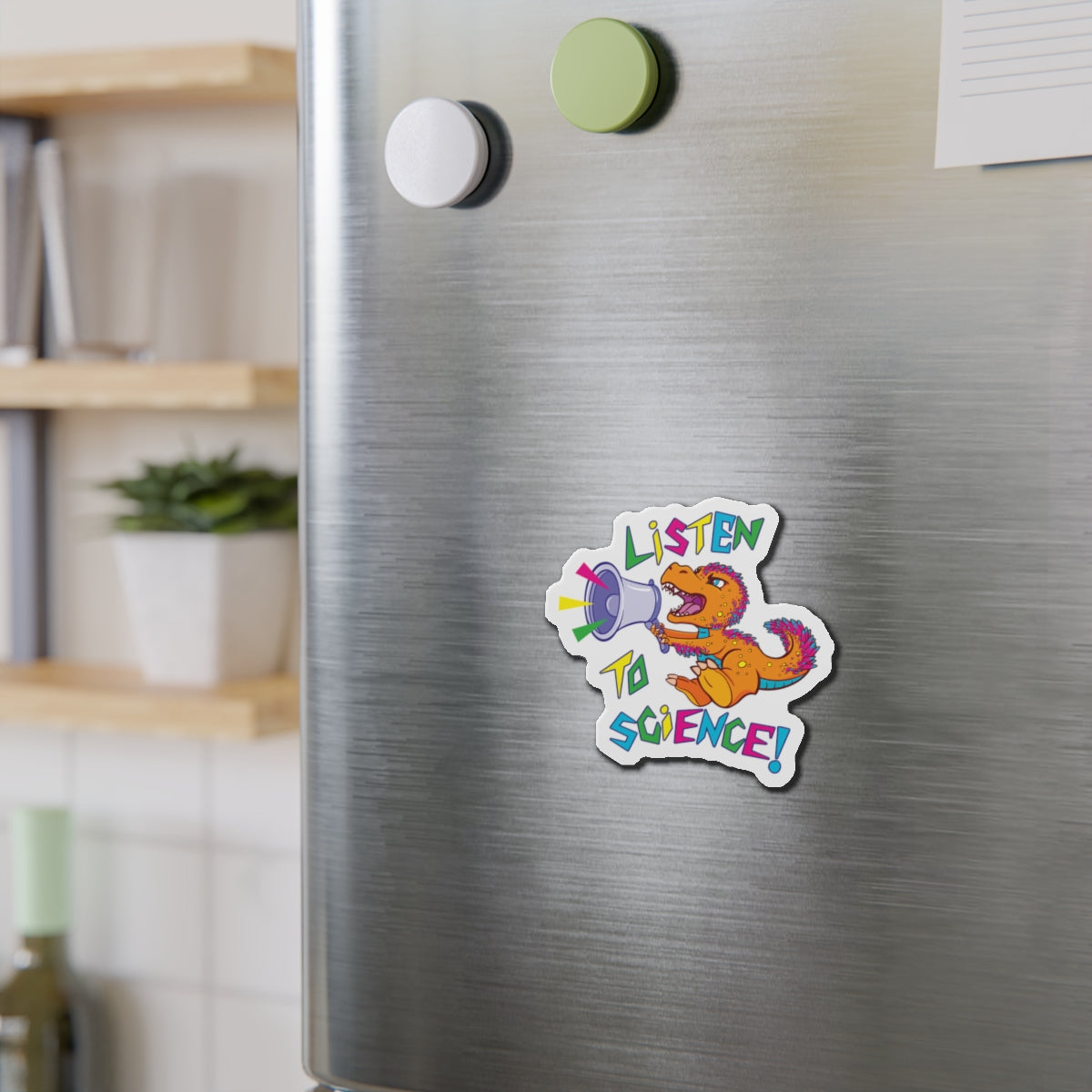 "Science!" Button Magnet, Round