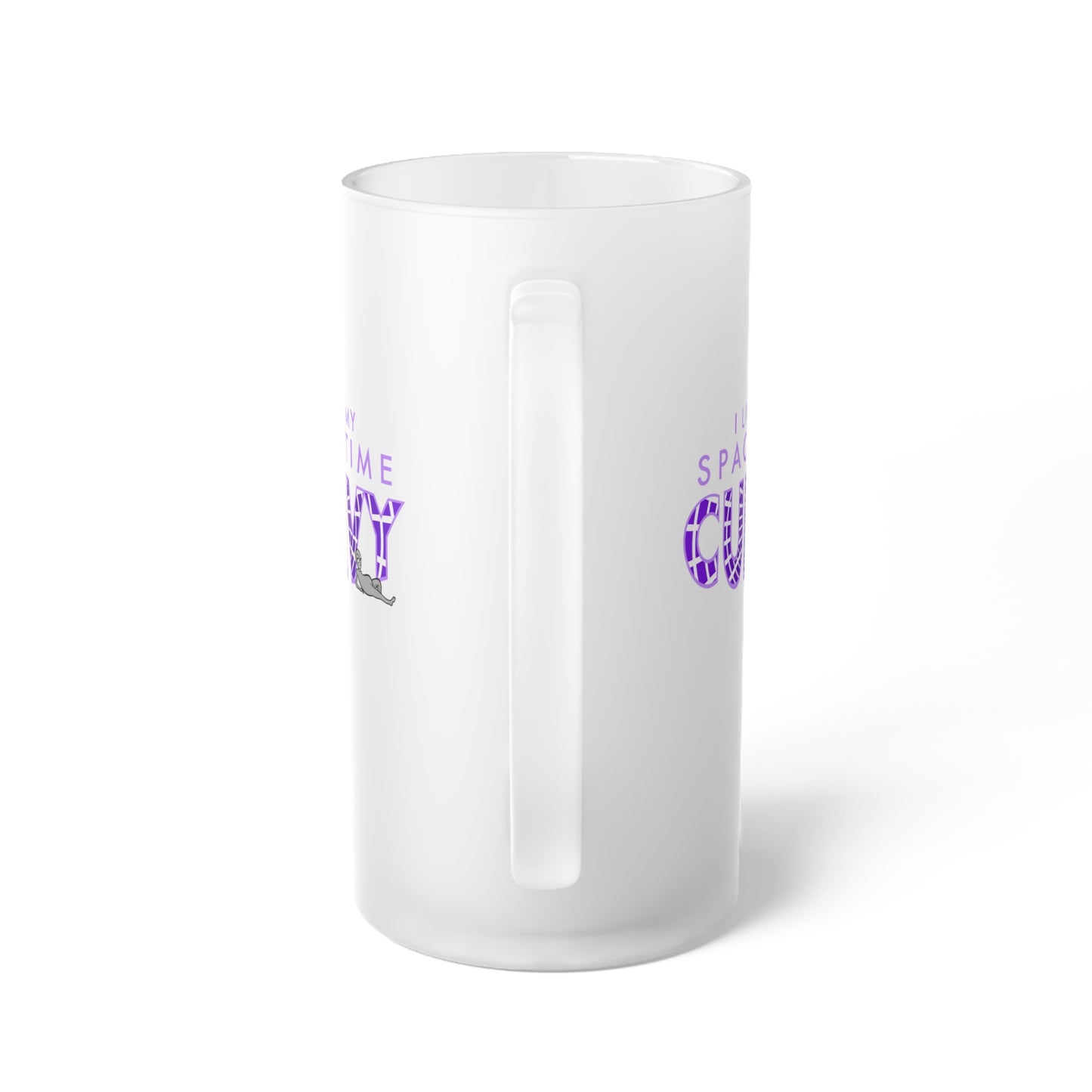"Spacetime" - Frosted Glass Beer Mug