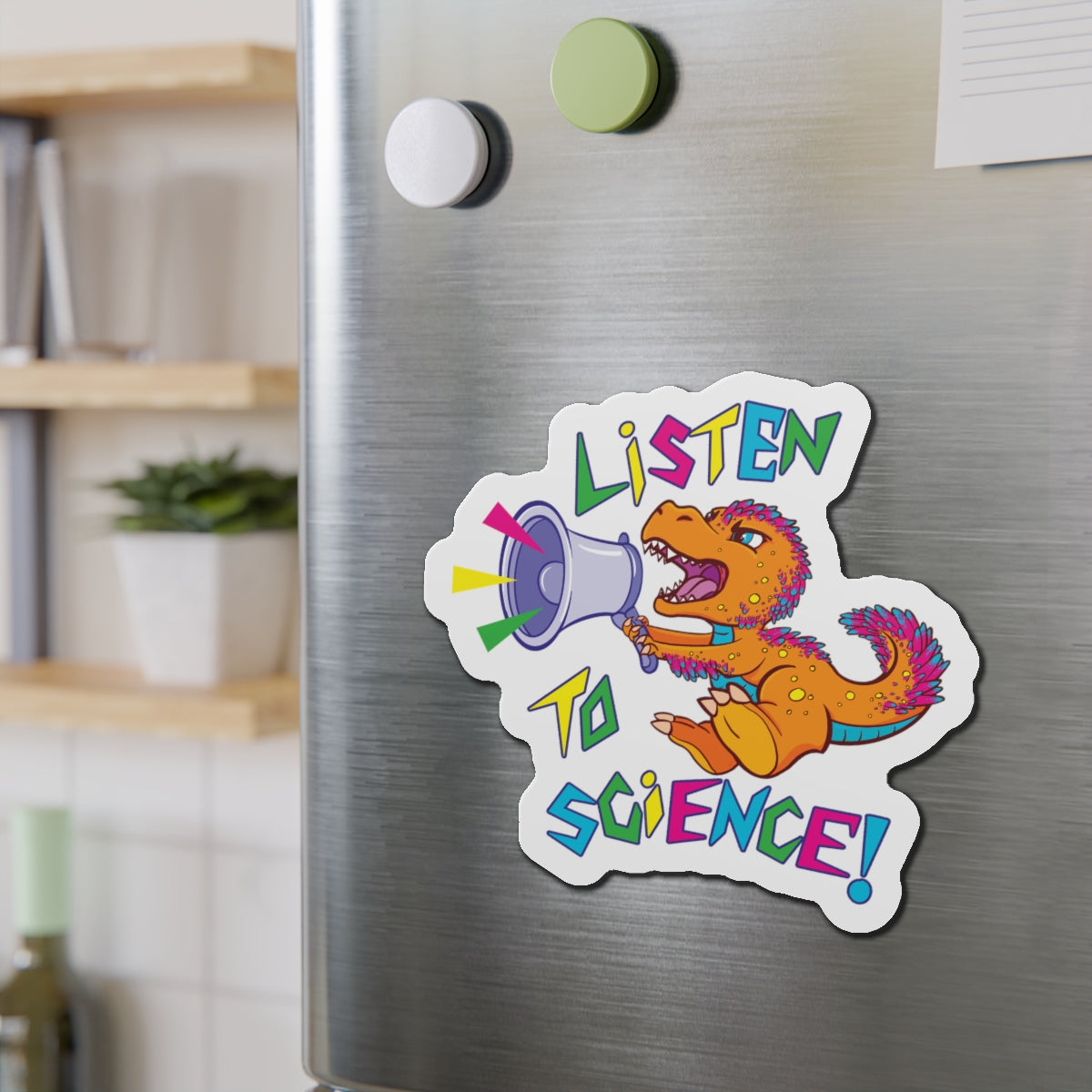 "Science!" Button Magnet, Round