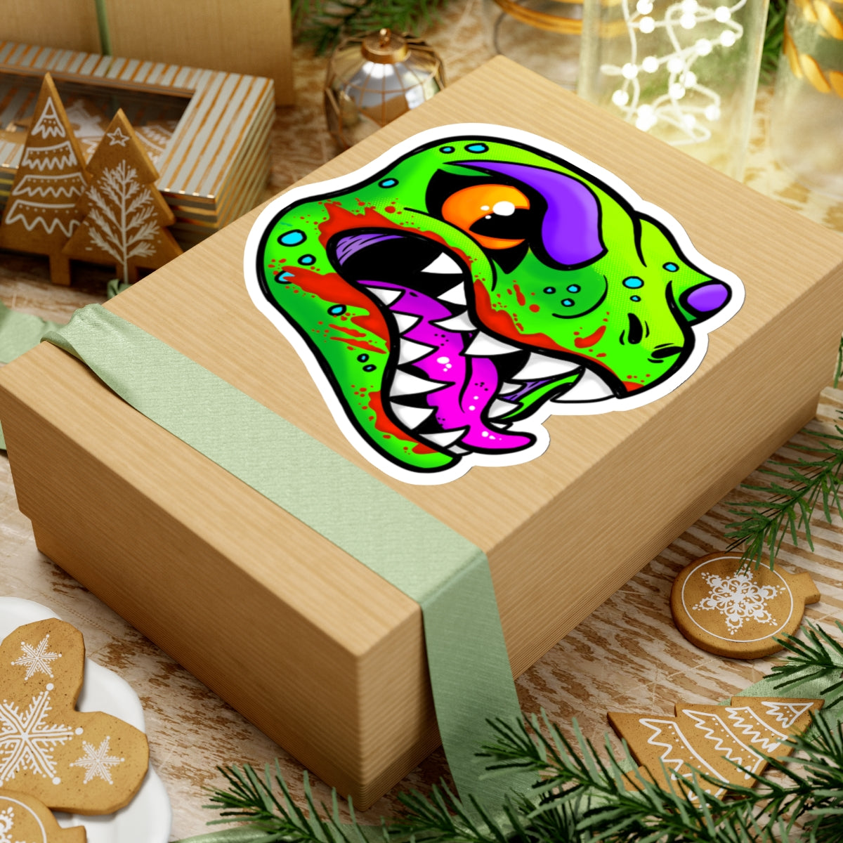 "Dino" - Kiss-Cut Stickers (Multiple Sizes)