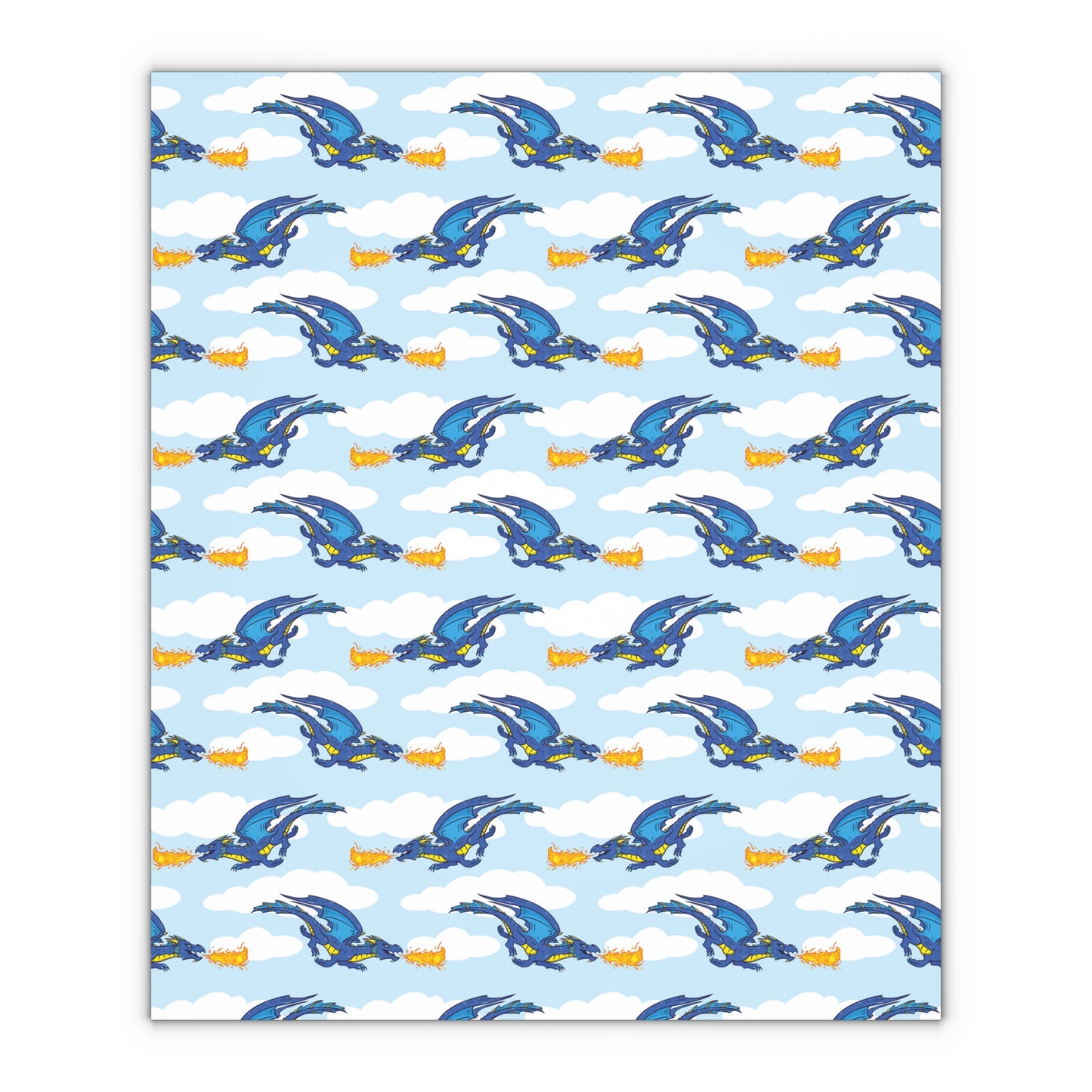 "Fire Dragon in the Clouds" - Wrapping Paper (2 sizes)