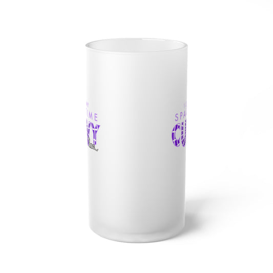 "Spacetime" - Frosted Glass Beer Mug