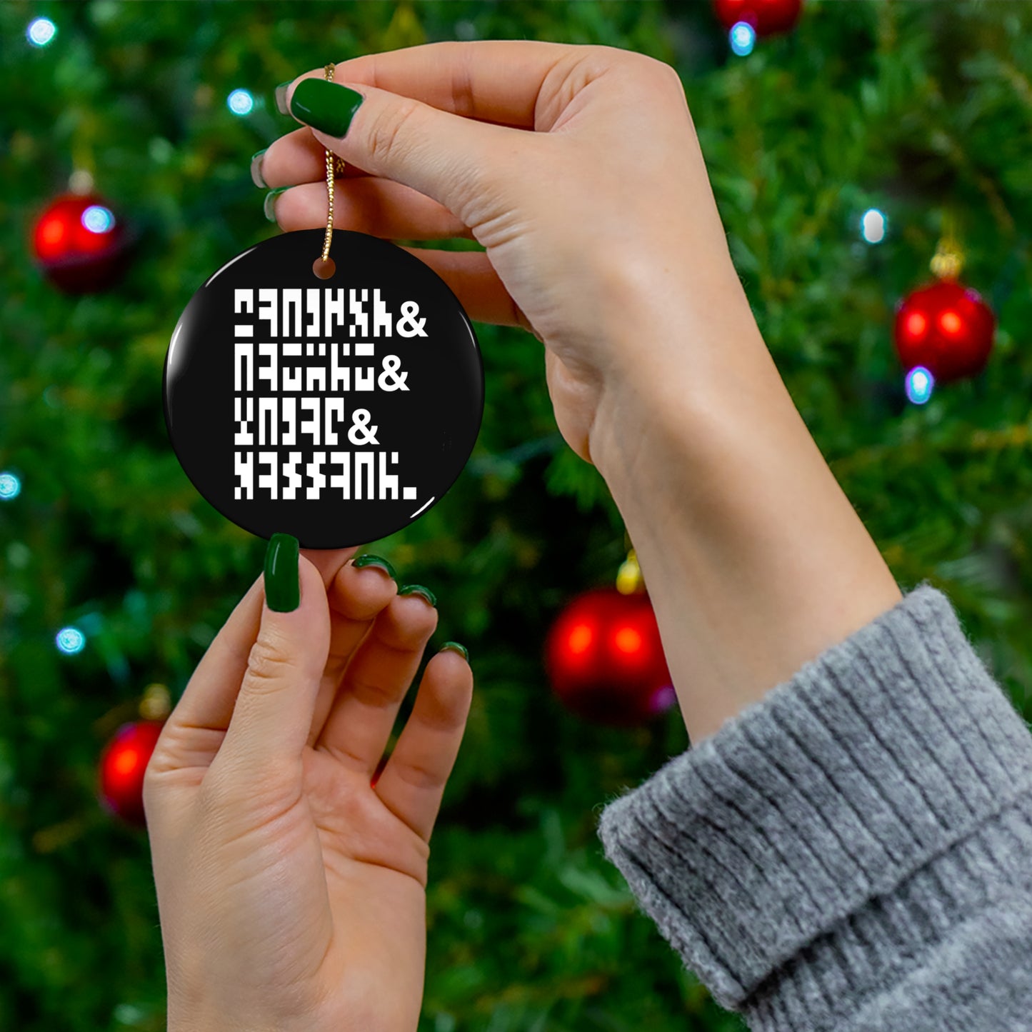 "Nerd Crew" (Ancient) - Ceramic Ornament, 4 Shapes