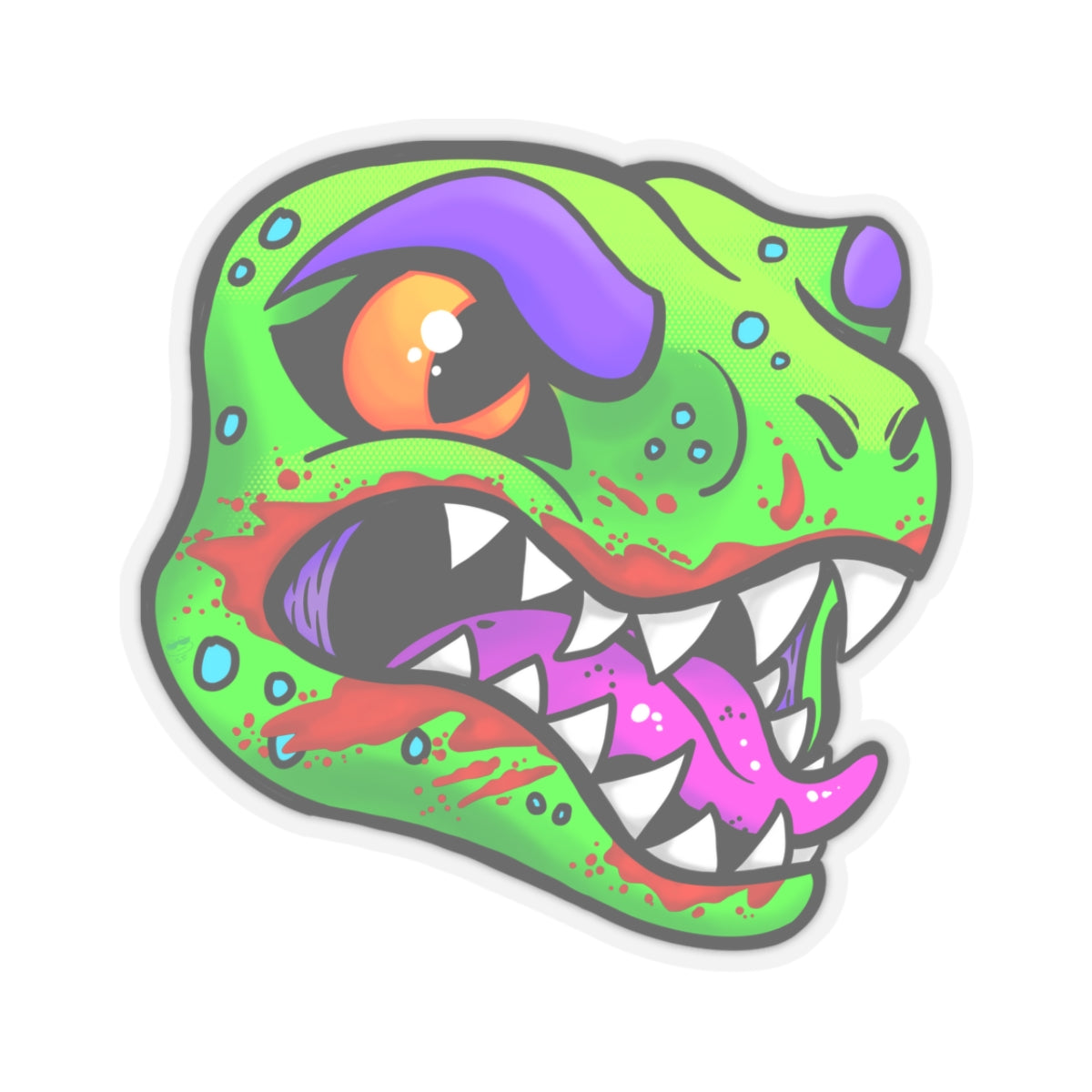 "Dino" - Kiss-Cut Stickers (Multiple Sizes)