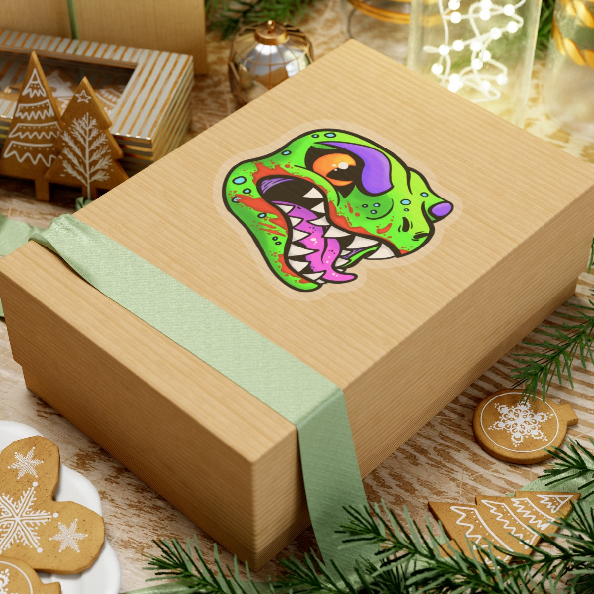 "Dino" - Kiss-Cut Stickers (Multiple Sizes)