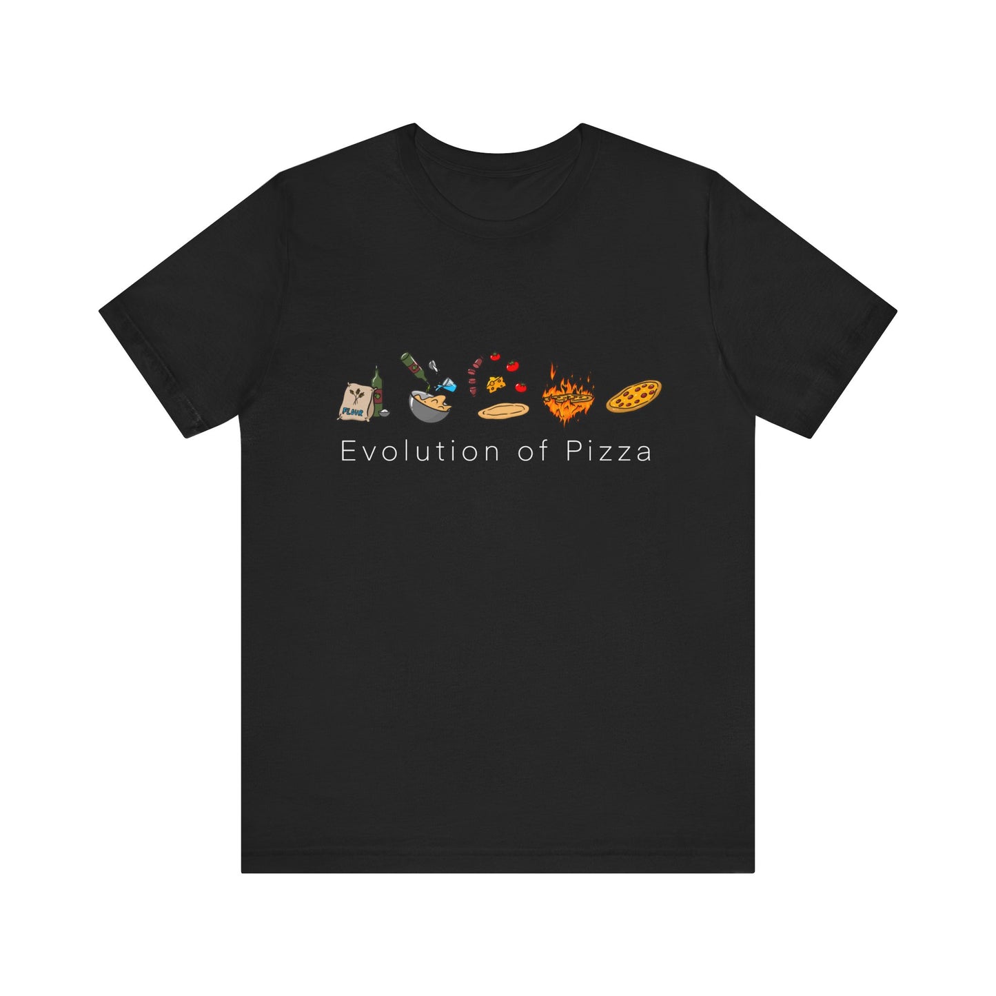 "Evolution of Pizza" - Short Sleeve Tee (Multiple Color Options)