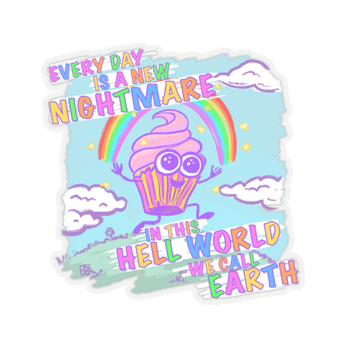 "Hell World" - Kiss-Cut Stickers