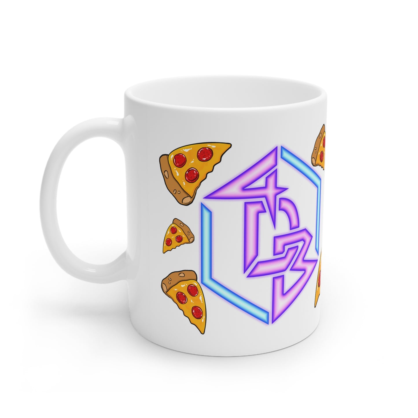 The Official 4DavidBlue Stream PIZZA MUG! - White (11oz/15oz/20oz)