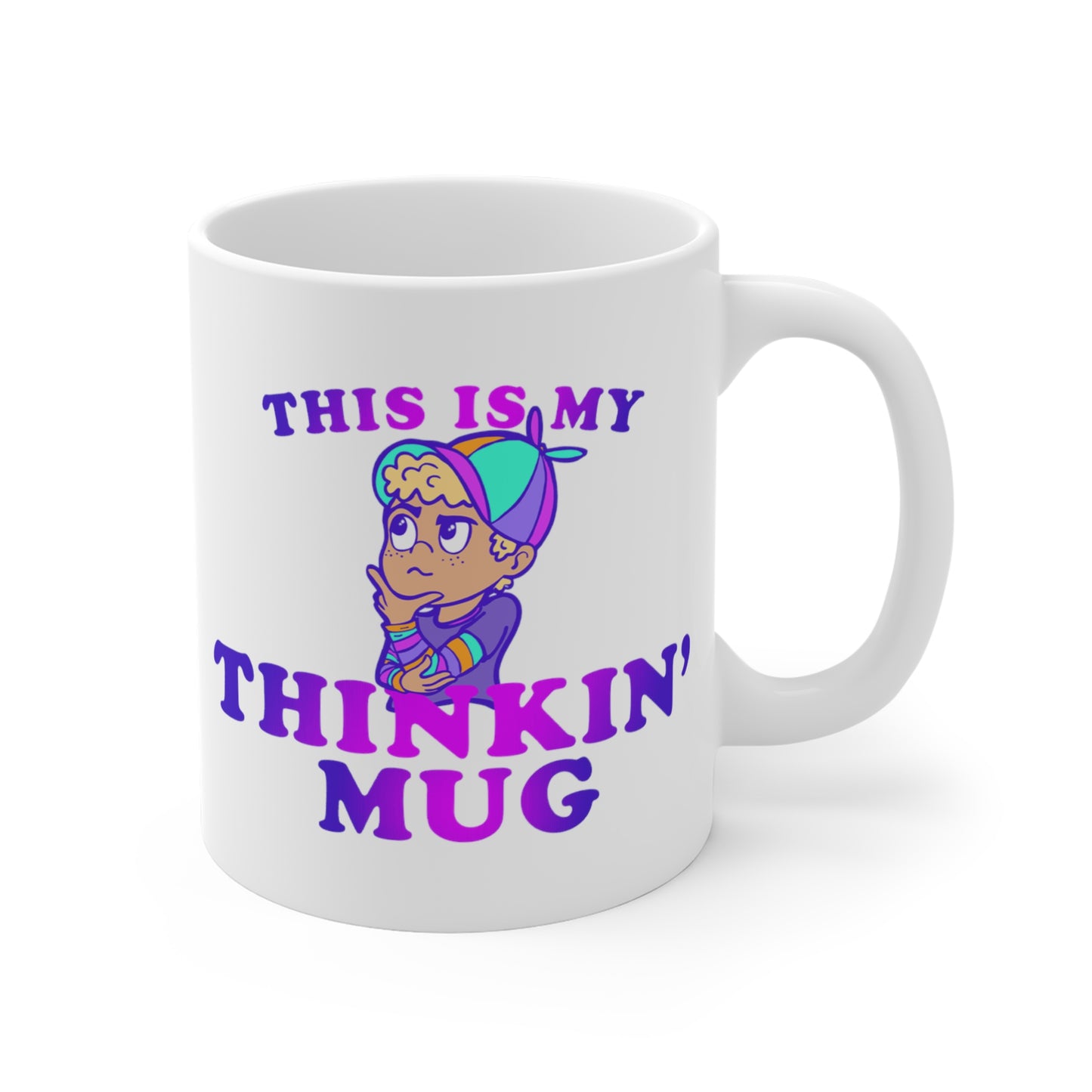 "Thinkin' Mug" Kid - Ceramic Mugs (11oz/15oz/20oz)