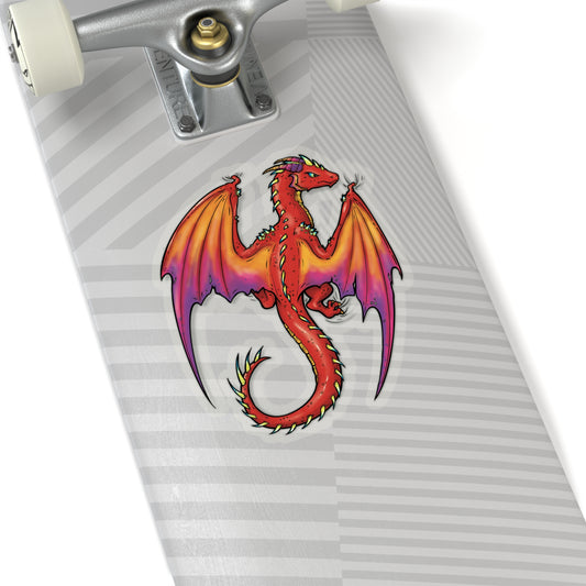 "Dragon (Red)" - Kiss-Cut Stickers (Multiple Sizes)