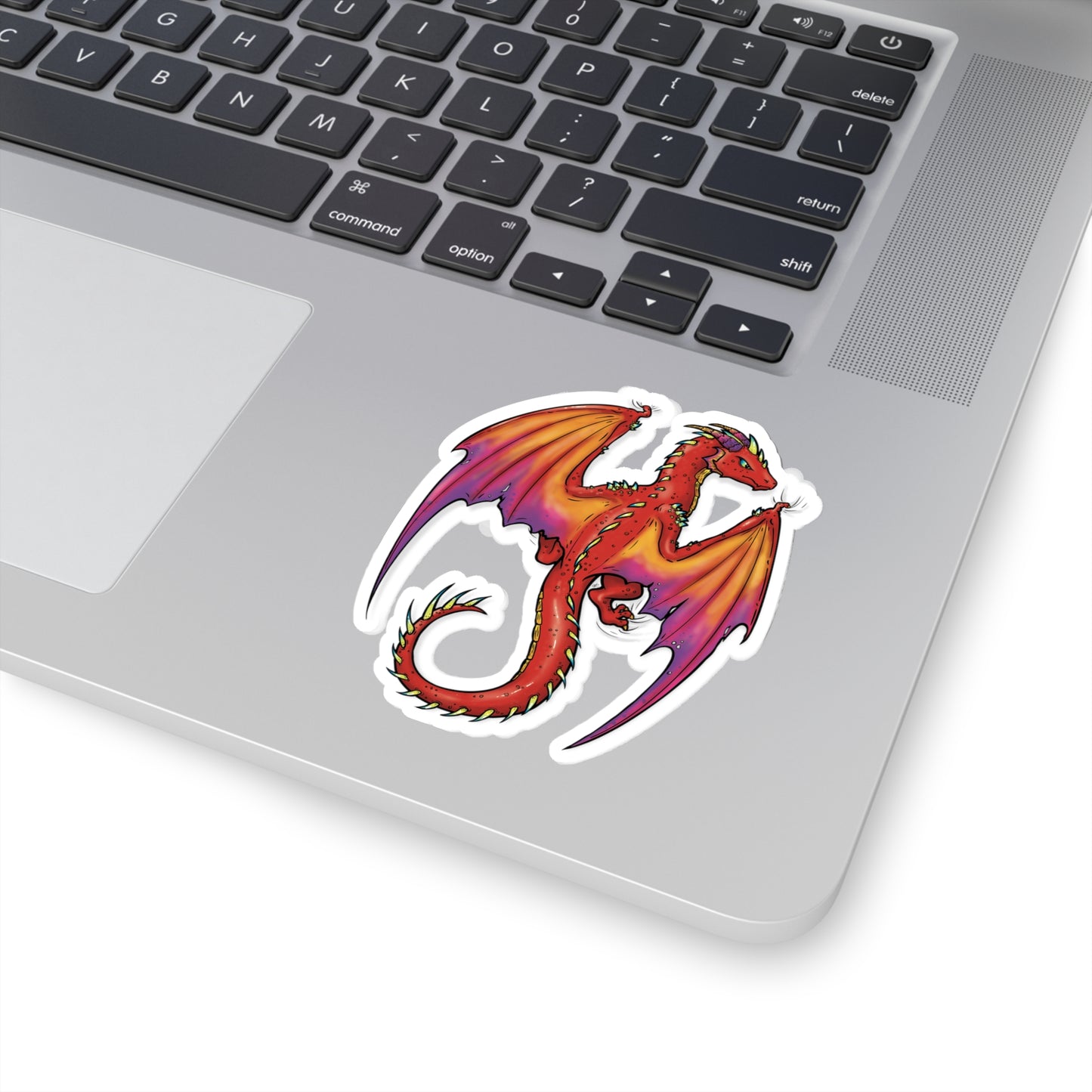 "Dragon (Red)" - Kiss-Cut Stickers (Multiple Sizes)