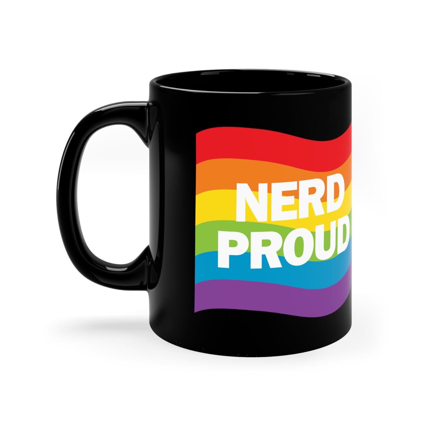 "Nerd Proud" - Black Mug (11oz)