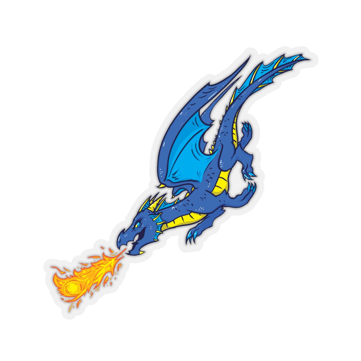 "Dragon (Blue)" - Kiss-Cut Stickers (Multiple Sizes)