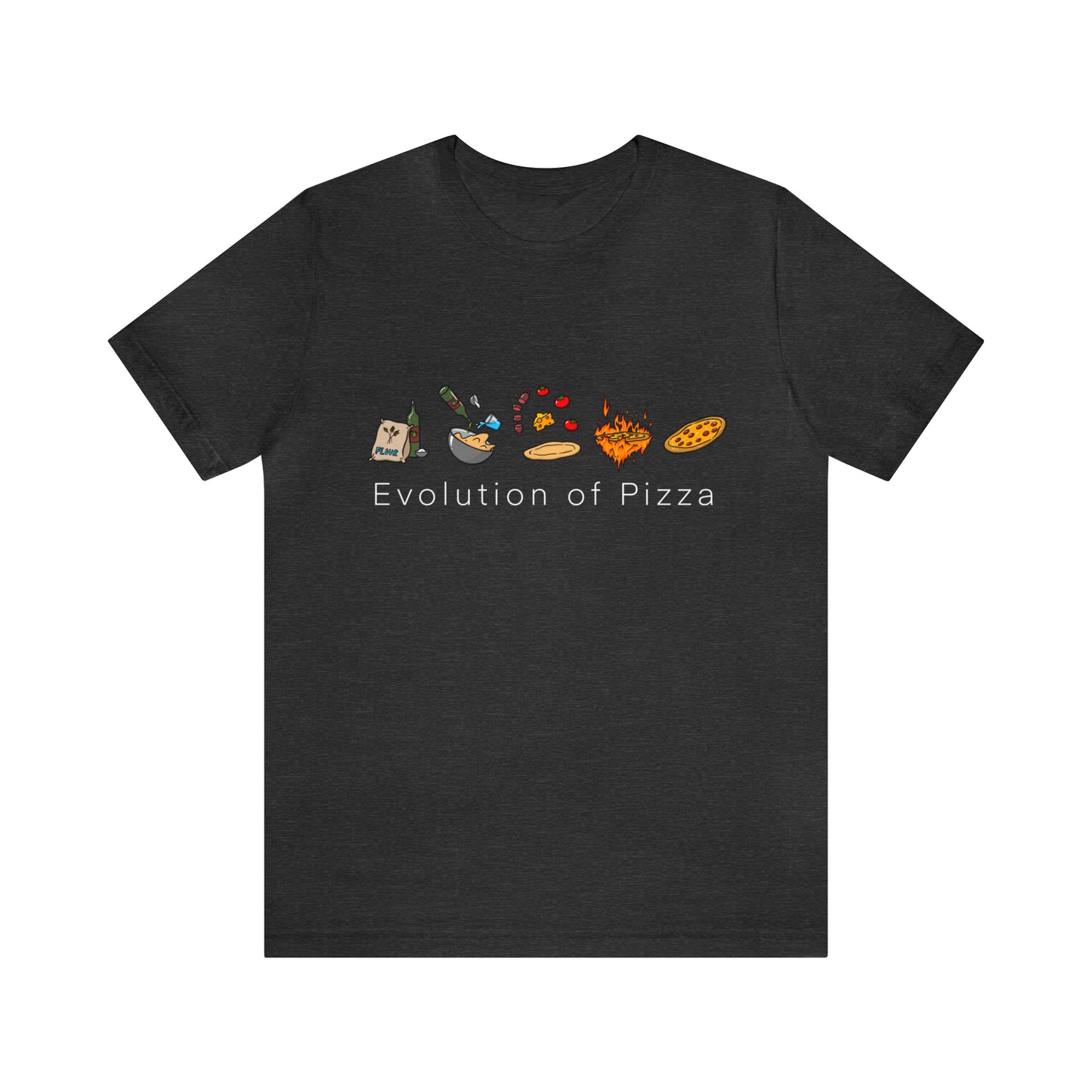 "Evolution of Pizza" - Short Sleeve Tee (Multiple Color Options)