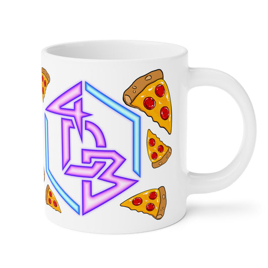 The Official 4DavidBlue Stream PIZZA MUG! - White (11oz/15oz/20oz)