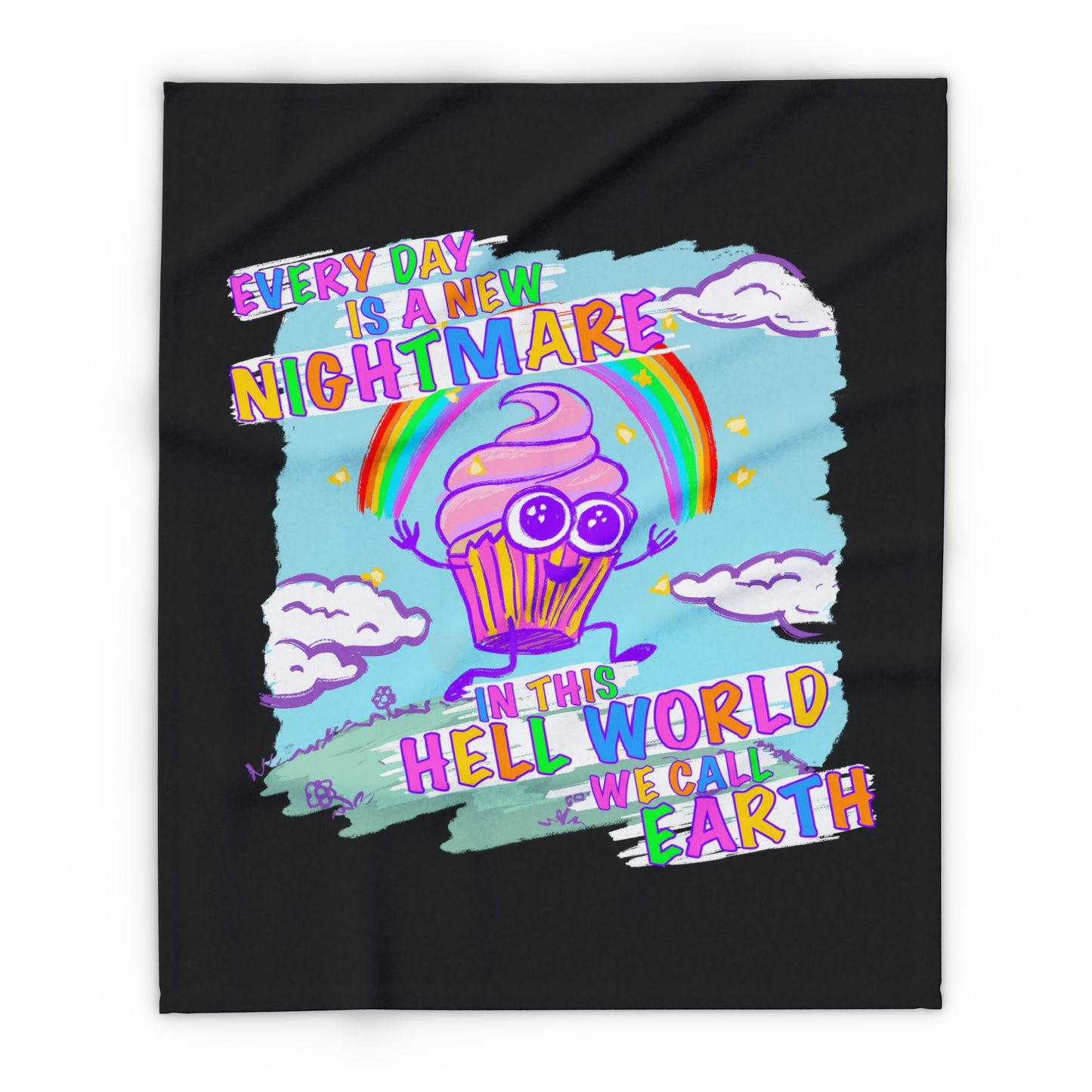 "Hell World" Arctic Fleece Blanket