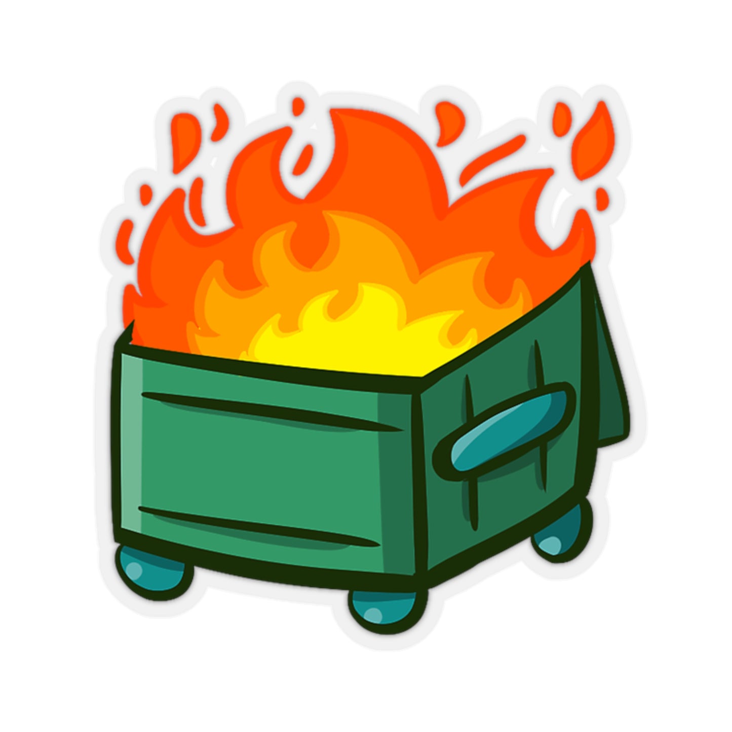 "Dumpster Fire" - Kiss-Cut Stickers