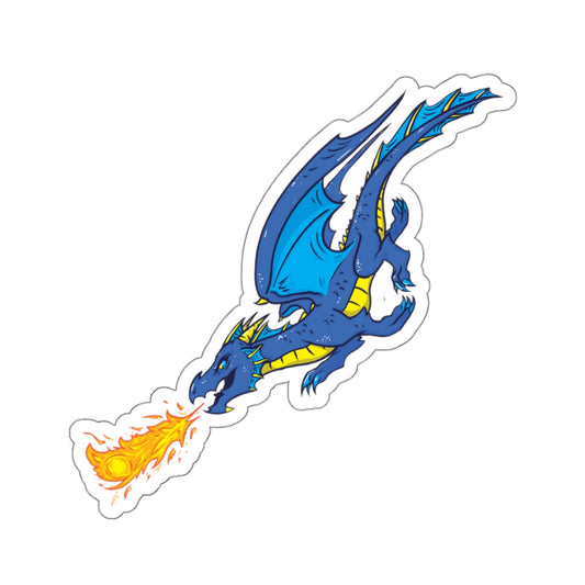 "Dragon (Blue)" - Kiss-Cut Stickers (Multiple Sizes)