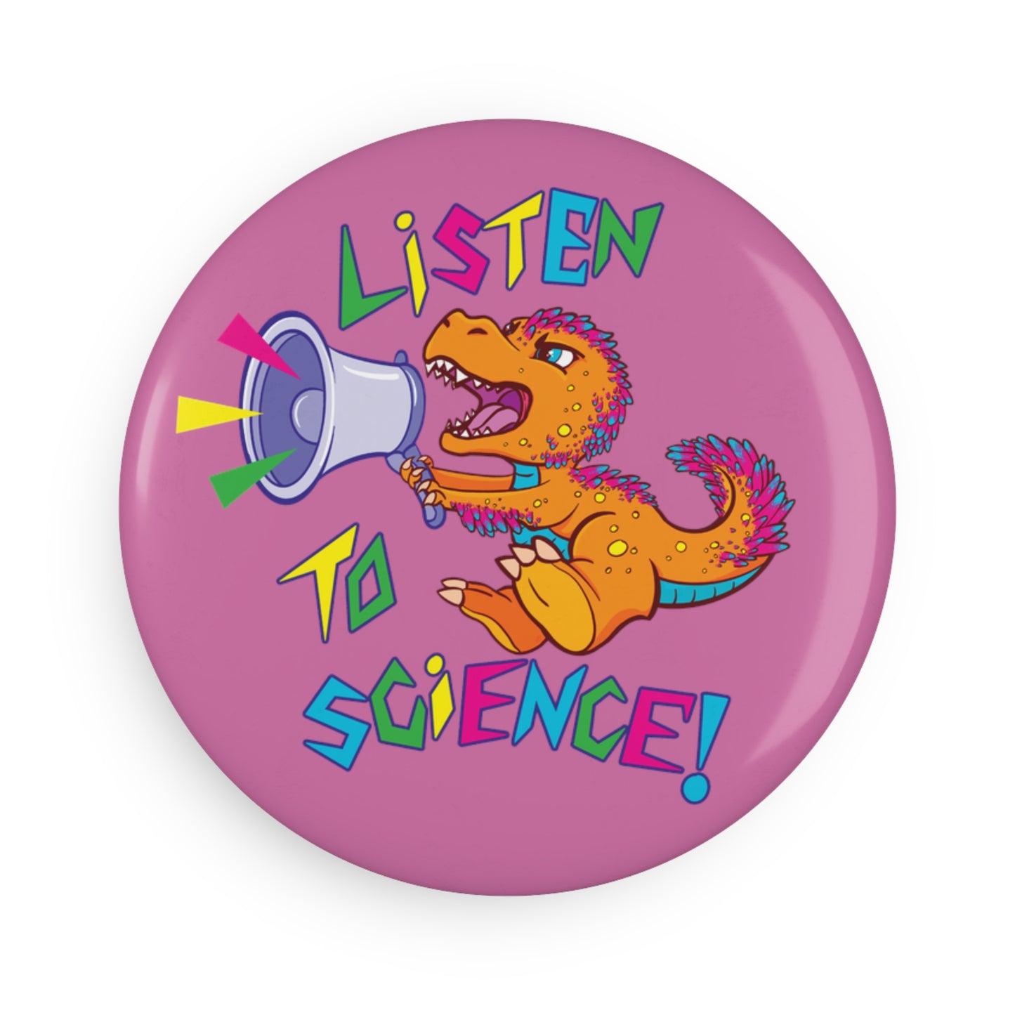 "Science!" Button Magnet, Round