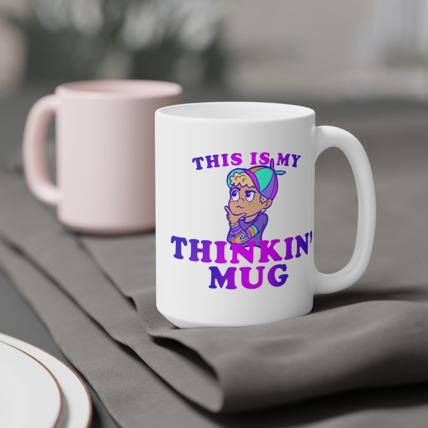 "Thinkin' Mug" Kid - Ceramic Mugs (11oz/15oz/20oz)