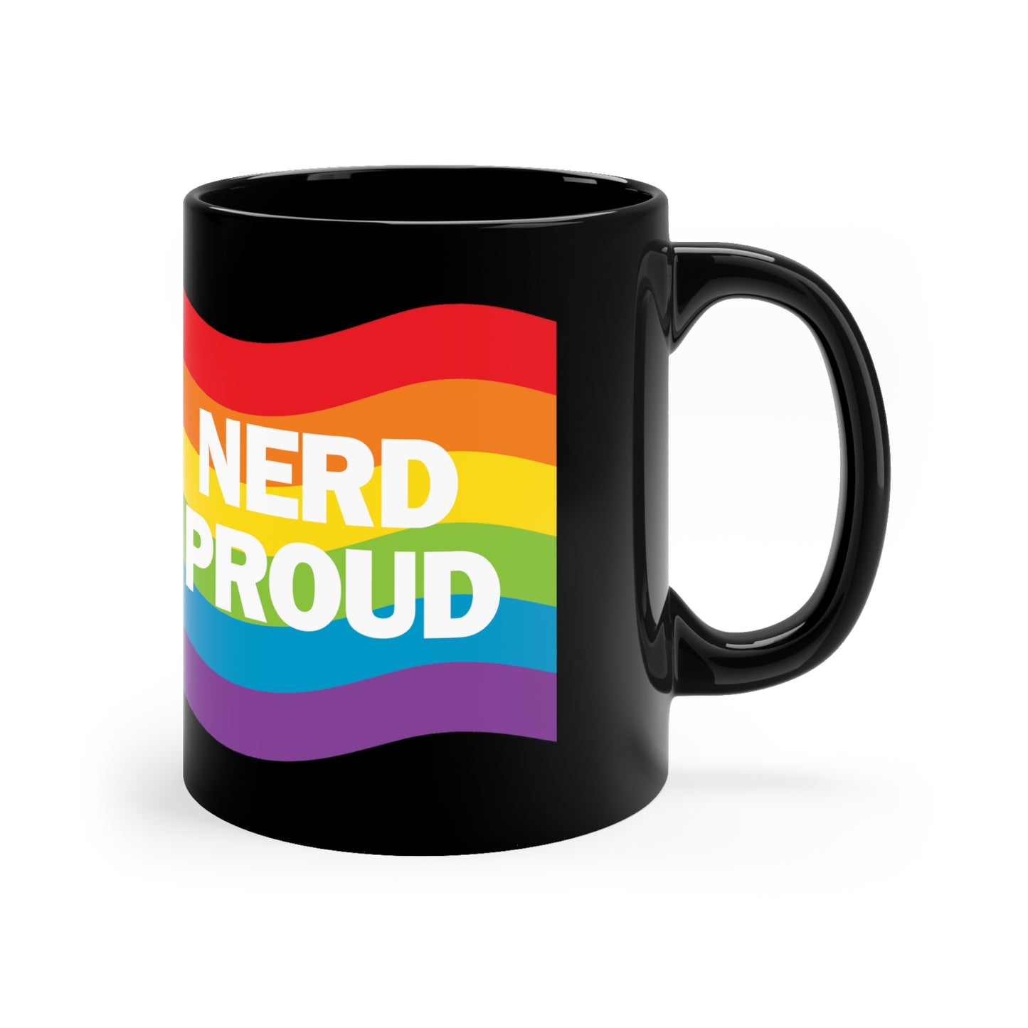 "Nerd Proud" - Black Mug (11oz)