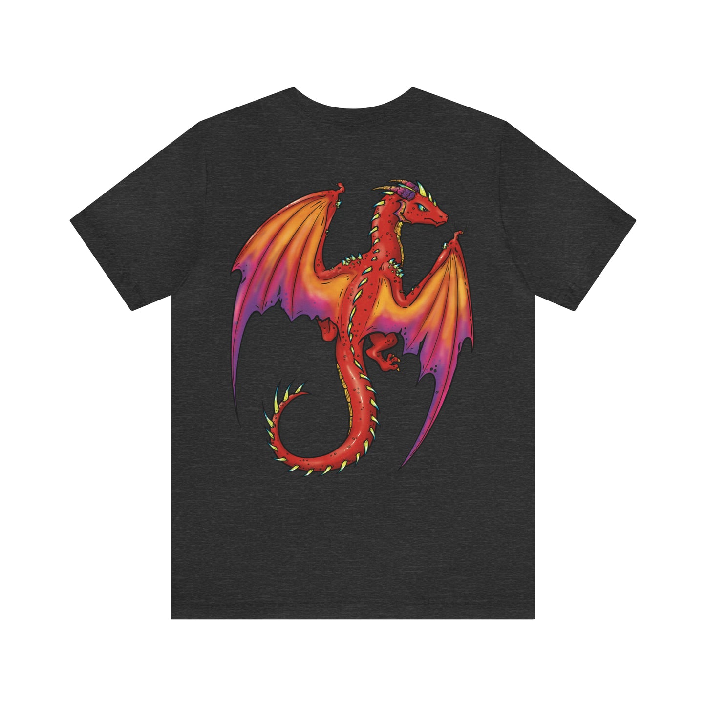 "Dragon Buddy Back (Red)" - Unisex Jersey Short Sleeve Tee (Multiple Color Options)