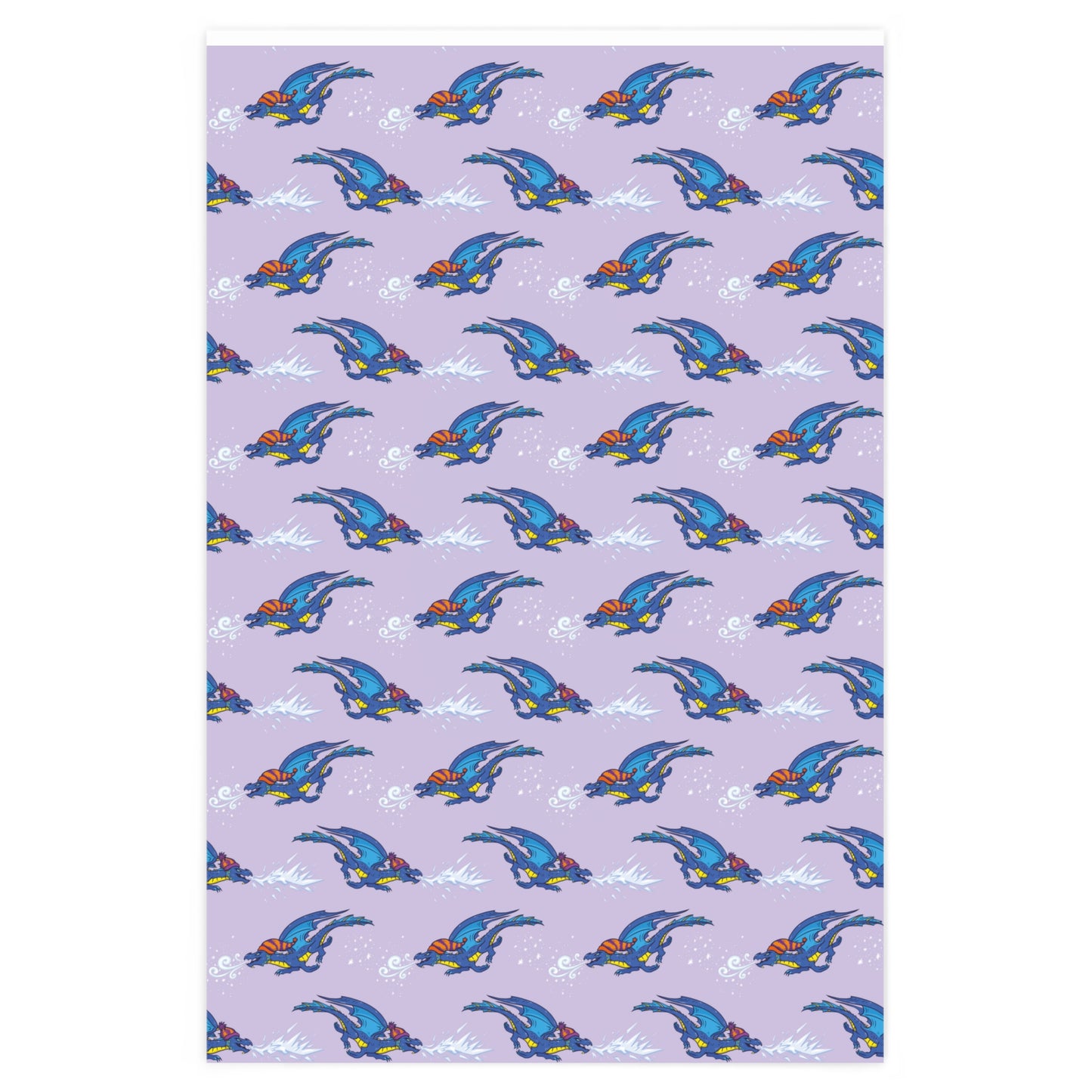 "Winter Dragon" in Lavender - Wrapping Paper (2 sizes)