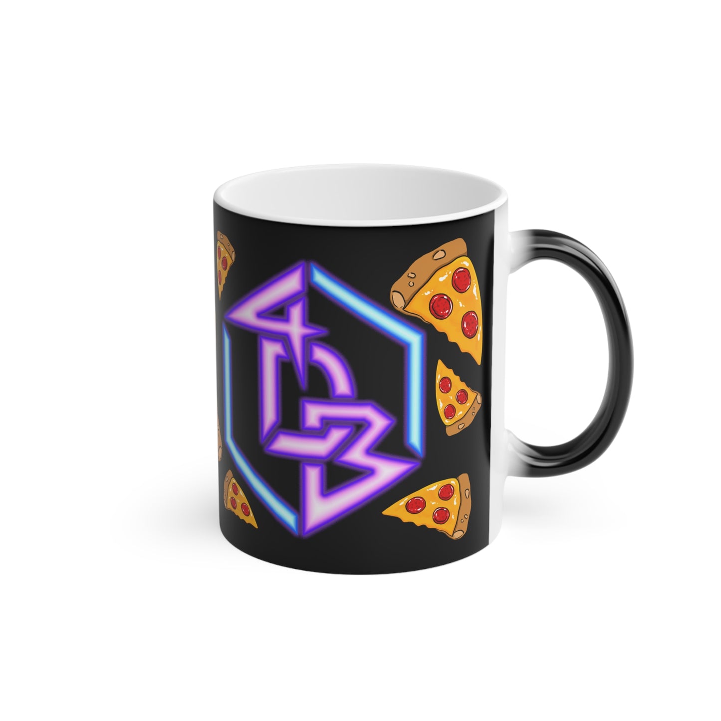 The Official 4DavidBlue Stream MAGIC PIZZA MUG! -  Black 11oz